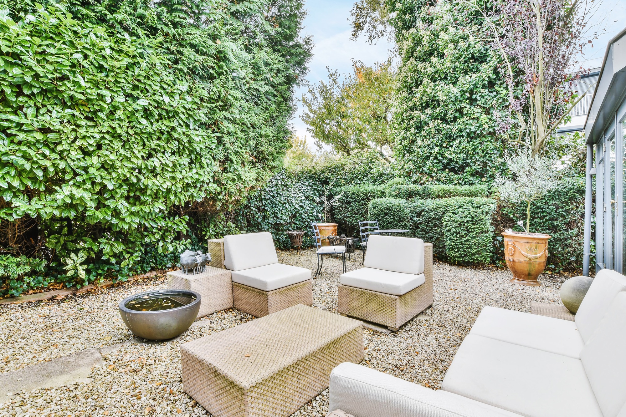 Elegant backyard terrace